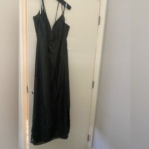 Dark green lace dress